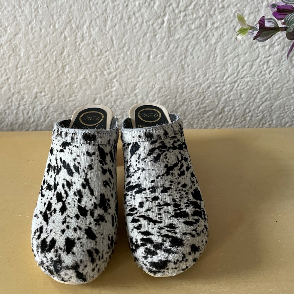 Spotted Pony Hair No. 6 Clogs